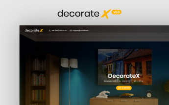Website Vorlage namens "DecorateX - HTML5 Furniture & Decoration" #84077
