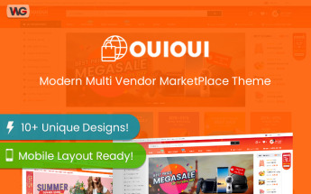 Modello WooCommerce Responsive #84419 "OuiOui - Multi Vendor MarketPlace"