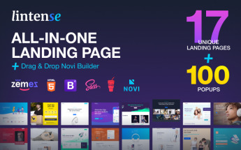 Landing Page Template namens "Lintense - All-in-one" #84721