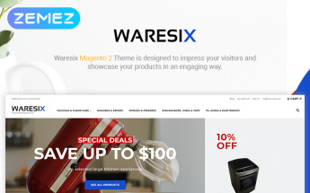 Responsivt Waresix - Household Equipment Magento-tema #84722