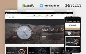 Responsywny szablon Shopify Watch Store #84702