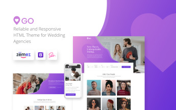 GO - Dating Agency Elegant Multipage HTML Website Template