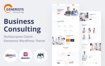 Responsive Generisys - Business Consulting Multipurpose Classic Elementor Wordpress #84989