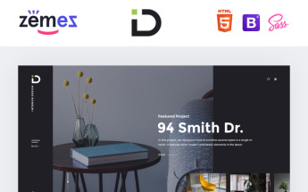 Interior Design - Stylish HTML Bootstrap4 Landing Page Template
