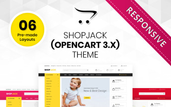 Responzivní OpenCart šablona "Shopjack - The Mega Multishop Responsive" #85250