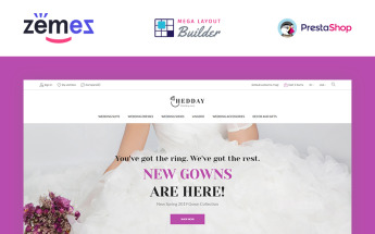 Hedday- Wedding Responsive Template PrestaShop Theme