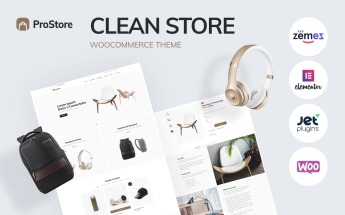"ProStore - clean store template for WooCommerce with Elementor" Responsive WooCommerce Thema №85599