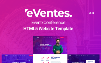 Bootstrap Eventes - Event Conference HTML5 Weboldal sablon 85749