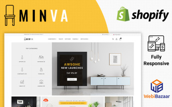 "Minva Furniture" thème Shopify adaptatif #85733