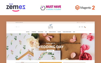 Responsivt Gifto - Gifts Store Clean eCommerce Magento-tema #85939