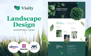 "Visity - Landscape Design with Elementor" - адаптивний WordPress шаблон №86052