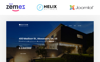 "Iestier - Real Estate Modern" Responsive Joomla Template №86295