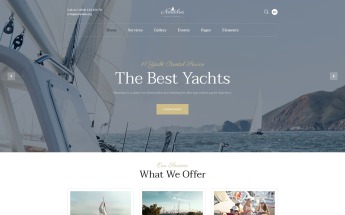 Website Vorlage namens "Nautilus - Yachting Multipage HTML" #86220