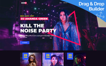 Edem - Night Club Moto CMS 3 Template