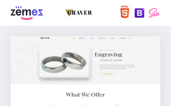 Tema Siti Web Responsive #86385 "Graver - Art Multipage Elegant HTML"