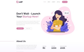 Landing Page Template namens "sUp - IT Creative HTML" #86471