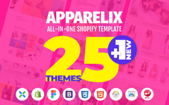 "Apparelix - Clean Multipurpose" Responsive Shopify Thema №87247