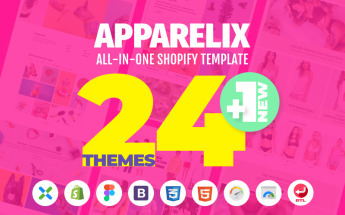 "Apparelix - Clean Multipurpose" thème Shopify adaptatif #87247