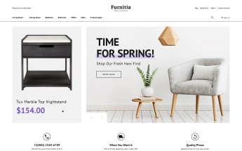 Magento Theme namens "Furnitia - Magento Furniture Store Theme" #87251