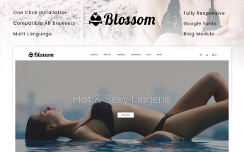 PrestaShop Theme namens "Blossom - Lingerie Store" #87260