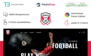 Responsywny szablon PrestaShop Sport Club - Sport Nutrition Gym Store #87837