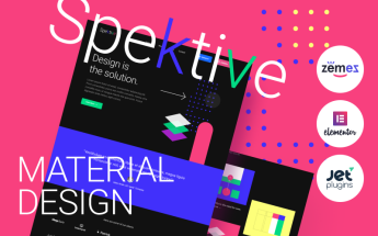Spektive - Legible And Neat Material Design Tema WordPress №88388