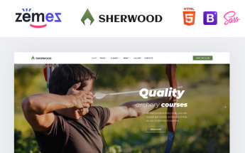 Website Vorlage namens "Sherwood - Archery Multipage Clean HTML" #88638