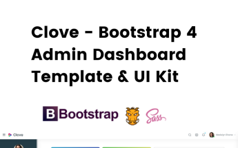 "Clove - Responsive Bootstrap 4 Admin Dashboard Template" Bootstrap Admin Template №88721