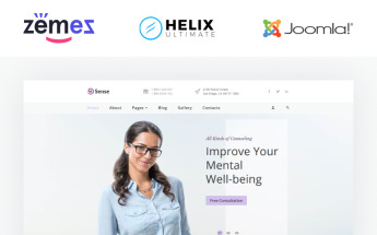 Responzivní Joomla šablona "Sense - Psychologist Multipage Clean" #89037