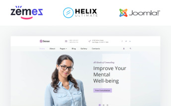 "Sense - Psychologist Multipage Clean" 响应式Joomla模板 #89037