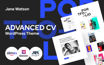 Jane Watson - Advanced And Reliable CV Tema WordPress №89145