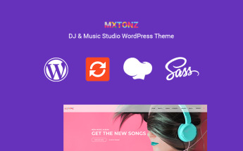 Responsivt MxTonz - A DJ & Music Studio WordPress-tema #89123
