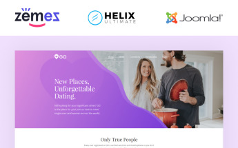 Responzivní Joomla šablona "GO - Dating Multipage Elegant" #89422