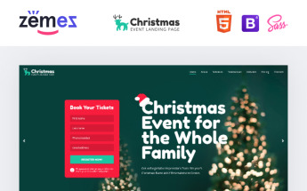 Modello di Landing Page Responsive #89582 "Lintense Christmas - Event Creative HTML"
