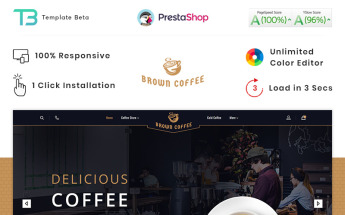 Tema De PrestaShop "Brown Coffee - The Coffee" #89832