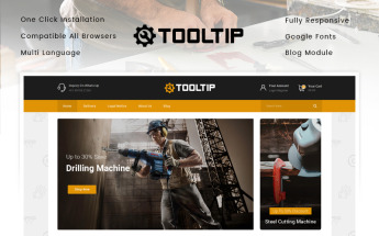 PrestaShop Theme namens "Tooltip - Hand Tool Store" #90117