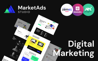 Template WordPress Responsive #90259 "MarketAds - One of Modern Digital Marketing Templates"