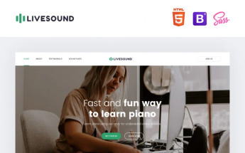 Livesound - Music School Landing Page Template