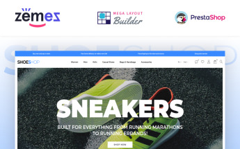 Responzivní PrestaShop motiv "ShoeShop - Boot Shop" #90437