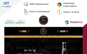 "Winery - France Winery Wine" Responsive PrestaShop Thema №90571