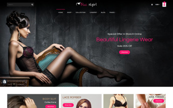 Shopify Theme namens "Blue Night - Multi Purpose Shopify Theme" #91444