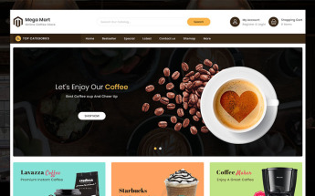 Tema De PrestaShop "MegaMart - Coffee Store" #91591
