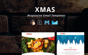 Newsletter Vorlage namens "X-MAS - Christmas Responsive Email" #91783