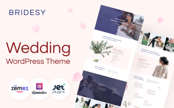 Responsywny motyw WordPress Bridesy - Tender And Neat Wedding #91958