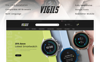 Vigils - Smart Watch Store OpenCart Template