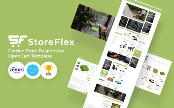 Responsywny szablon OpenCart StoreFlex Garden Store Template #92322