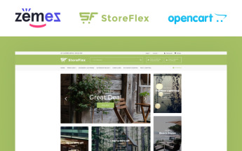 Responsywny szablon OpenCart StoreFlex Garden Store Template #92322