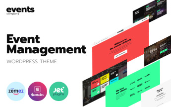Events company - Innovative Template For Event Management Website WordPress Theme