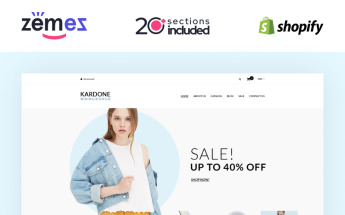 Responsywny szablon Shopify Kardone Wholesale Store Template Clean #93151