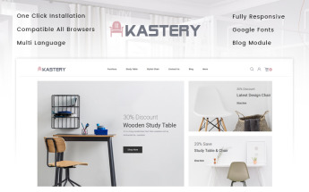 PrestaShop Theme namens "Kastery - Wood Store" #93425